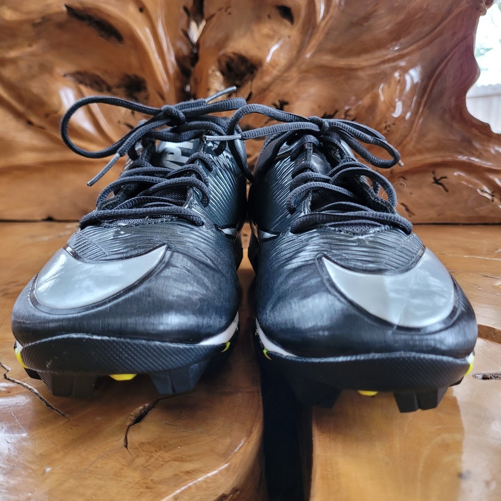 Nike Mens Vapor Shark 2 Cleats Size 10 Black Silver Football Athletic Shoes - Picture 4 of 14
